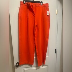 NWT Old Navy Women’s Orange Taylor Wide Leg Pants, Petite Large